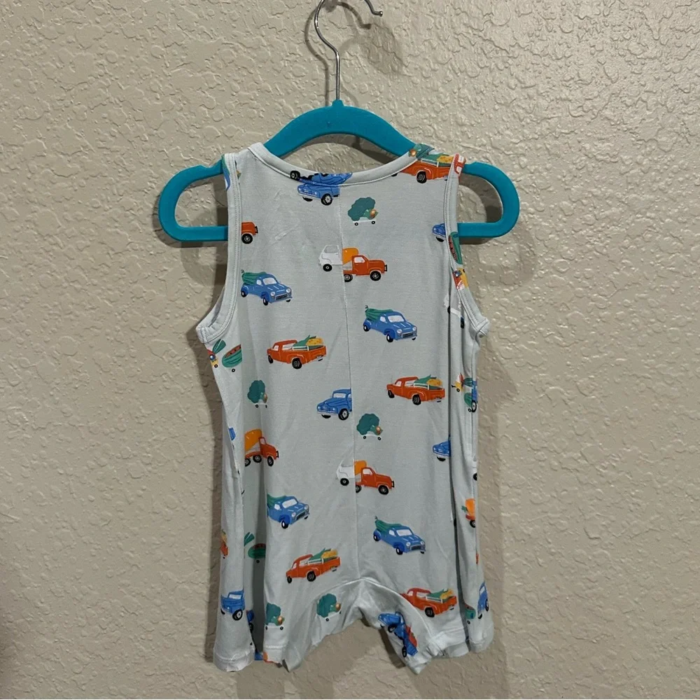 💜$20 FLASH SALE💜 Angel Dear Farm Trucks Viscose Bamboo Shortie  NWT 6-12M - Picture 2 of 3